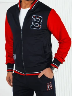 Komplety Dresowe Męskie>Dstreet Dres męski granatowy AX0766