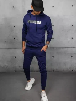 Komplety Dresowe Męskie>Dstreet Dres męski granatowy AX0695