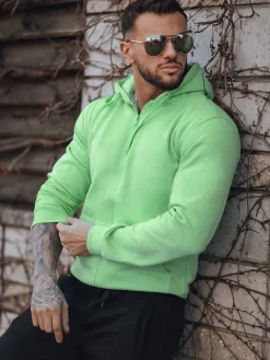 Komplety Dresowe Męskie>Dstreet Dres męski miętowo-czarny AX0752