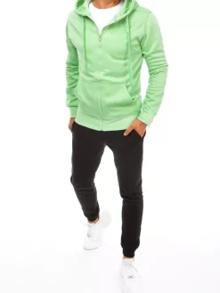 Komplety Dresowe Męskie>Dstreet Dres męski miętowo-czarny AX0653