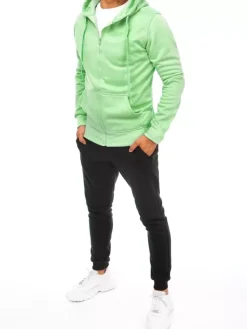 Komplety Dresowe Męskie>Dstreet Dres męski miętowo-czarny AX0653