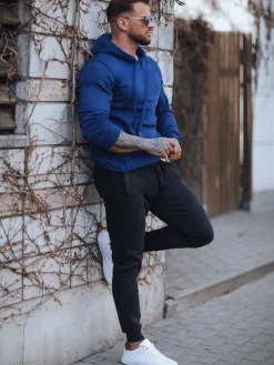 Komplety Dresowe Męskie>Dstreet Dres męski niebiesko-czarny AX0742