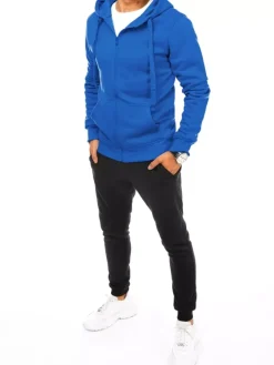 Komplety Dresowe Męskie>Dstreet Dres męski niebiesko-czarny AX0652