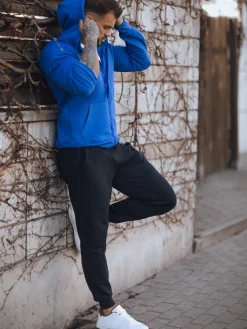 Komplety Dresowe Męskie>Dstreet Dres męski niebiesko-czarny AX0751