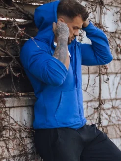 Komplety Dresowe Męskie>Dstreet Dres męski niebiesko-czarny AX0751