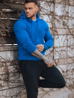 Komplety Dresowe Męskie>Dstreet Dres męski niebiesko-czarny AX0746