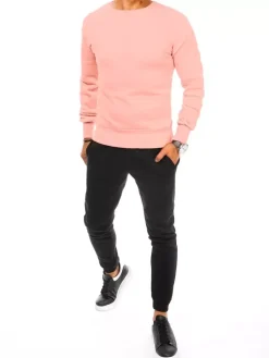 Komplety Dresowe Męskie>Dstreet Dres męski różowo-czarny AX0647