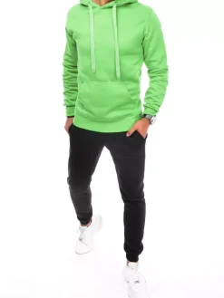 Komplety Dresowe Męskie>Dstreet Dres męski zielono-czarny AX0646