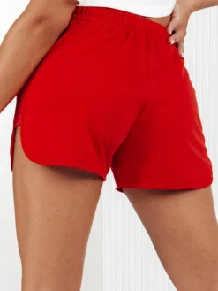 Spodenki Damskie>Dstreet Dresowe krótkie spodenki damskie GO SPORT czerwone SY0408