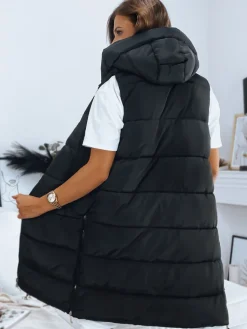 Kamizelki Damskie>Dstreet Dwustronna kamizelka damska pikowana MARIET czarna TY3157