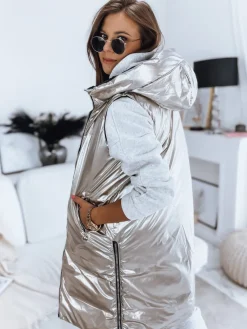 Kamizelki Damskie>Dstreet Dwustronna kamizelka damska pikowana MARIET czarna TY3161