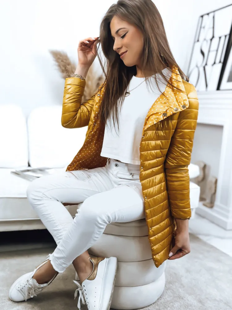 Kurtki Damskie>Dstreet Dwustronna kurtka damska pikowana KATIE żółta TY3546