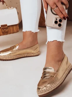 Espadryle>Dstreet Espadryle damskie JUDANA złote ZY0628