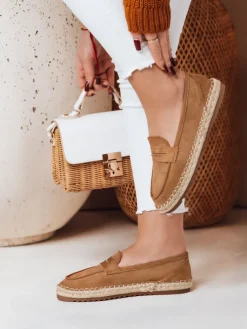 Espadryle>Dstreet Espadryle damskie JUDANA kamelowe ZY0639