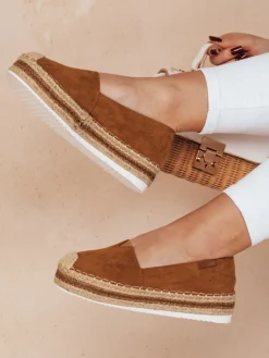 Espadryle>Dstreet Espadryle damskie LANSI kamelowe ZY0060