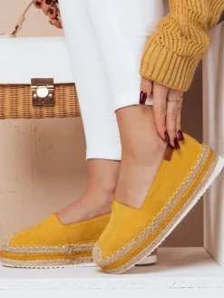 Espadryle>Dstreet Espadryle damskie LANSI żółte ZY0056