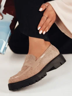 Mokasyny>Dstreet Espadryle damskie OTERO beżowe ZY0477