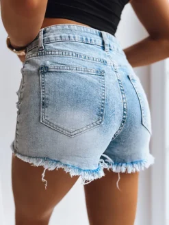 Spodenki Damskie>Dstreet Jeansowe spodenki damskie BUTONS niebieskie SY0319