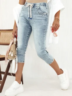 Jeansy Damskie>Dstreet Jeansy damskie CAPRI STYLE niebieskie UY2120