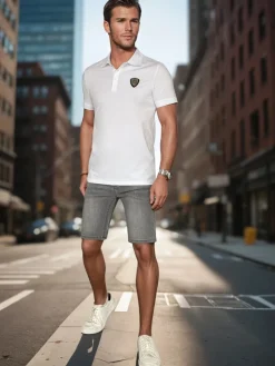 Spodenki Męskie>Dstreet Jeansy męskie krótkie ciemnoszare SX2351