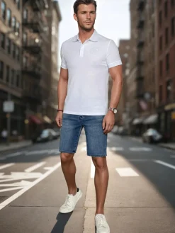 Spodenki Męskie>Dstreet Jeansy męskie krótkie niebieskie SX2489