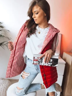 Kamizelki Damskie>Dstreet Kamizelka damska CRISTINA czerwona TY3471