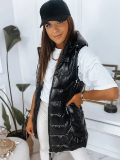 Kamizelki Damskie>Dstreet Kamizelka damska KENDRA czarna TY2775