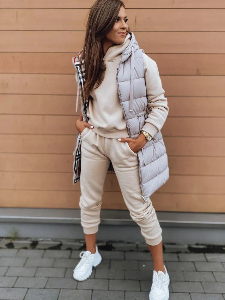 Kamizelki Damskie>Dstreet Kamizelka damska KERIS beżowa TY2909