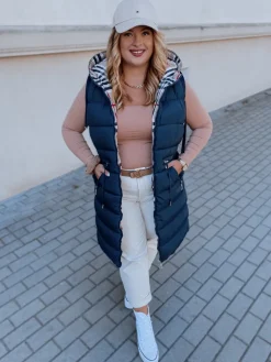 Kamizelki Damskie>Dstreet Kamizelka damska KERIS granatowa TY2926