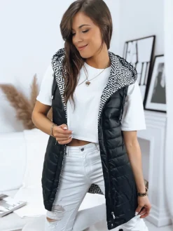 Kamizelki Damskie>Dstreet Kamizelka damska MARIK czarna TY3417