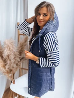 Kamizelki Damskie>Dstreet Kamizelka damska MELANI granatowa TY3415