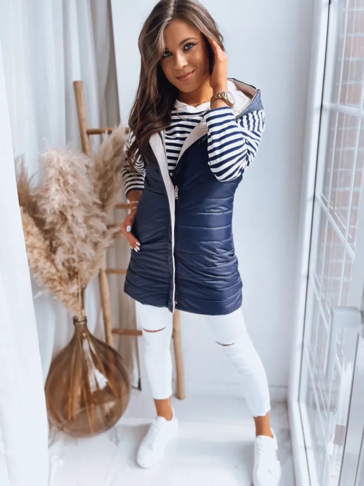 Kamizelki Damskie>Dstreet Kamizelka damska MELANI granatowa TY3415