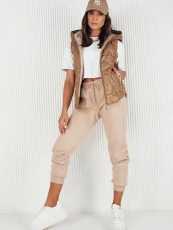 Kamizelki Damskie>Dstreet Kamizelka damska pikowana NICOLAS złota TY4119