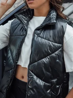 Kamizelki Damskie>Dstreet Kamizelka damska pikowana HOLO czarna TY4550