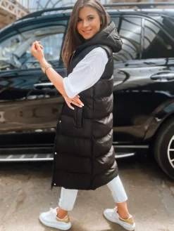 Kamizelki Damskie>Dstreet Kamizelka damska pikowana ELLA czarna TY3030