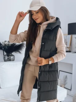 Kamizelki Damskie>Dstreet Kamizelka damska pikowana NOELIA czarna TY3134