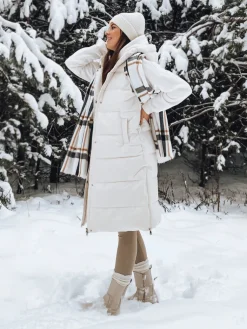 Kamizelki Damskie>Dstreet Kamizelka damska pikowana NOELIA biała TY3133