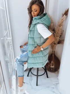 Kamizelki Damskie>Dstreet Kamizelka damska pikowana BRITA zielona TY3647