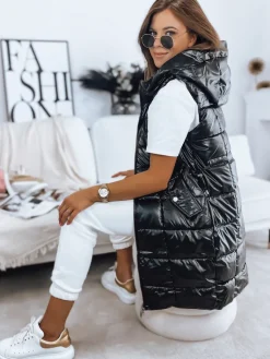 Kamizelki Damskie>Dstreet Kamizelka damska pikowana LUCI czarna TY3155