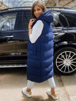 Kamizelki Damskie>Dstreet Kamizelka damska pikowana ELLA granatowa TY3034