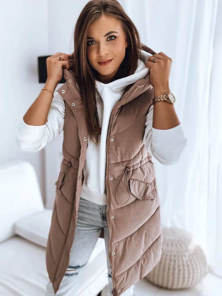 Kamizelki Damskie>Dstreet Kamizelka damska pikowana GAMIS różowa TY3292