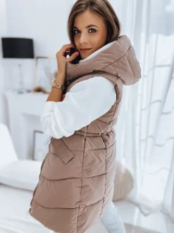 Kamizelki Damskie>Dstreet Kamizelka damska pikowana GAMIS różowa TY3292