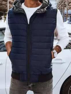 Kamizelki Męskie>Dstreet Kamizelka męska granatowa TX4236