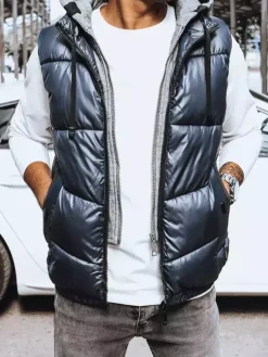 Kamizelki Męskie>Dstreet Kamizelka męska granatowa TX4141