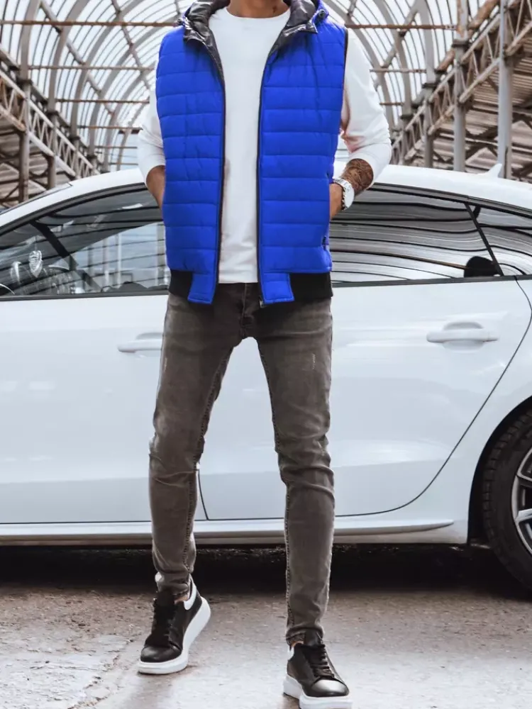 Kamizelki Męskie>Dstreet Kamizelka męska niebieska TX4268