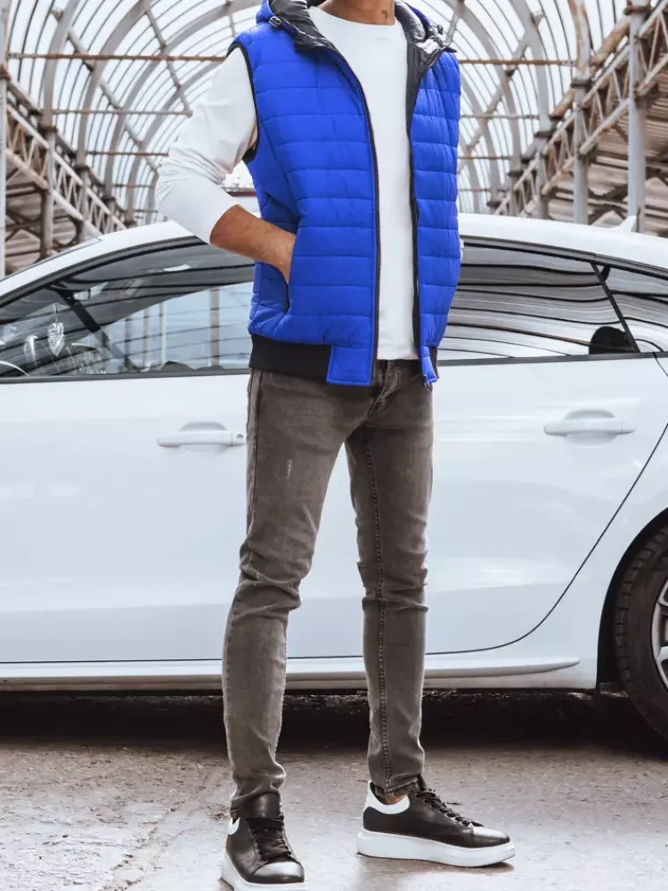 Kamizelki Męskie>Dstreet Kamizelka męska niebieska TX4268