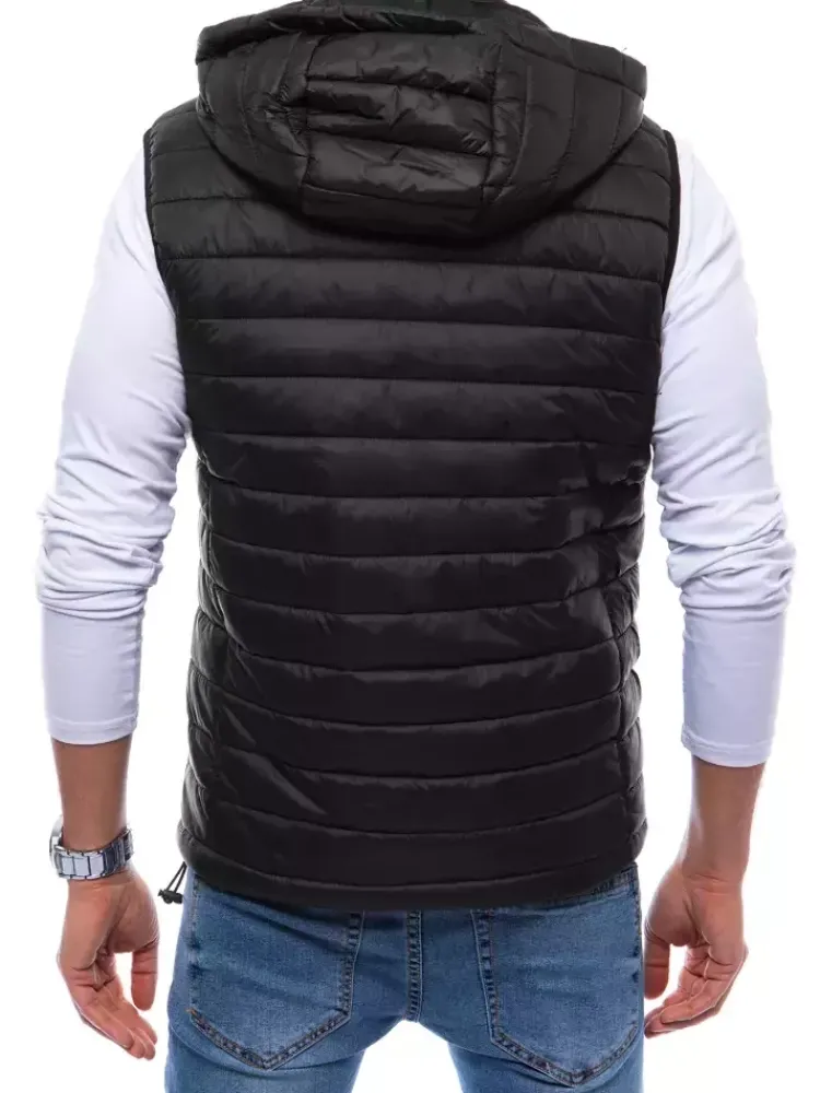 Kamizelki Męskie|Kurtki Męskie>Dstreet Kamizelka męska pikowana czarna TX4032