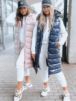 Kamizelki Damskie>Dstreet Kamizelka pikowana damska GANTINI niebieska TY3743