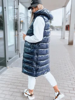 Kamizelki Damskie>Dstreet Kamizelka pikowana damska GANTINI niebieska TY3743