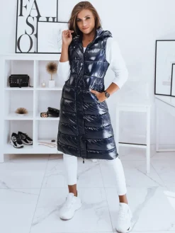 Kamizelki Damskie>Dstreet Kamizelka pikowana damska GANTINI niebieska TY2015